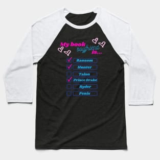 Book Boyfriend Baseball T-Shirt